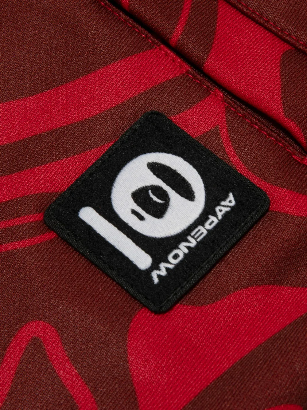 AAPE BY *A BATHING APE Head logo-patch track pants Rood