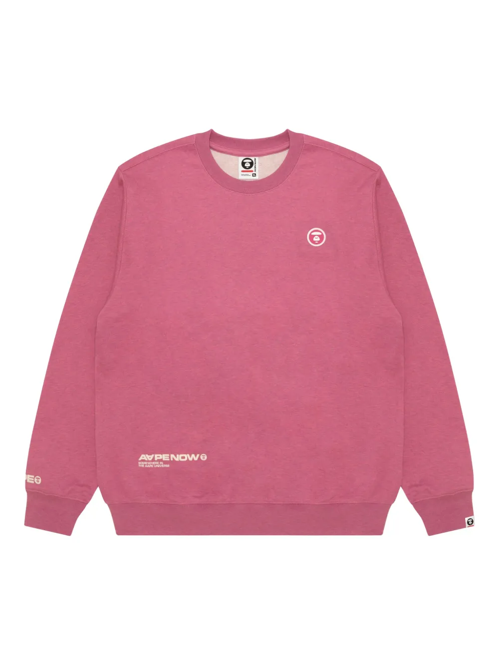 AAPE BY *A BATHING APE Now Heart logo-patch sweatshirt Roze