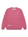 AAPE BY *A BATHING APE® Ape Now Heart logo-patch sweatshirt - Pink