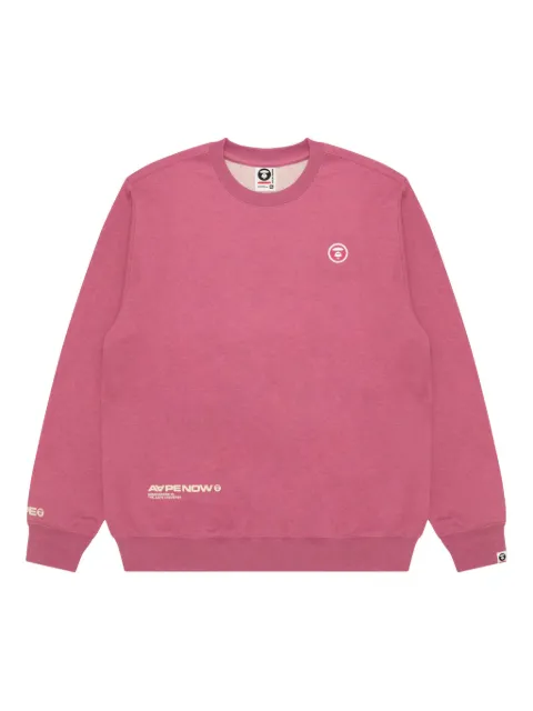 AAPE BY *A BATHING APE® Ape Now Heart logo-patch sweatshirt