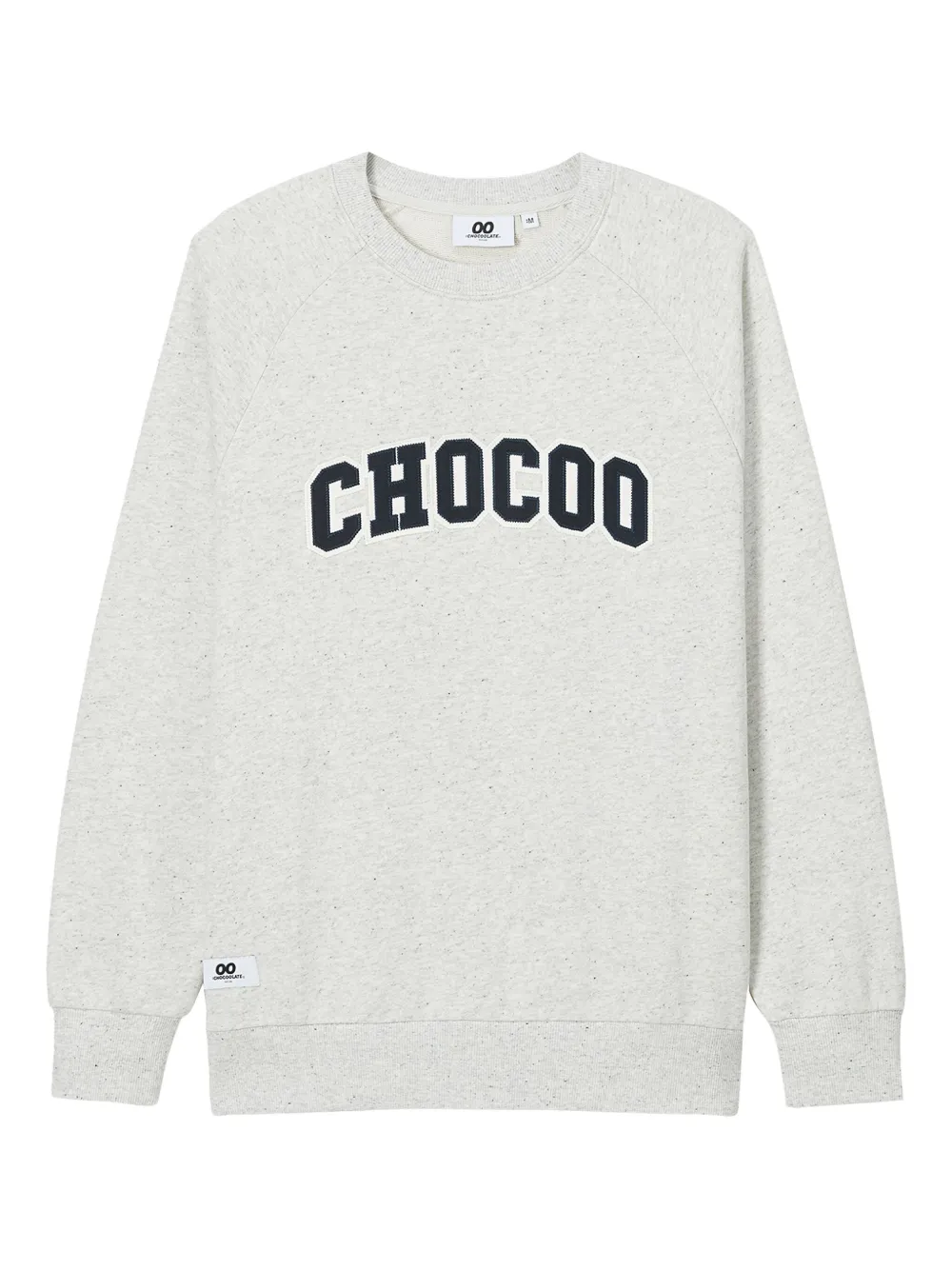 Chocoolate Raglan-sleeve Embroidered Sweatshirt In Gray