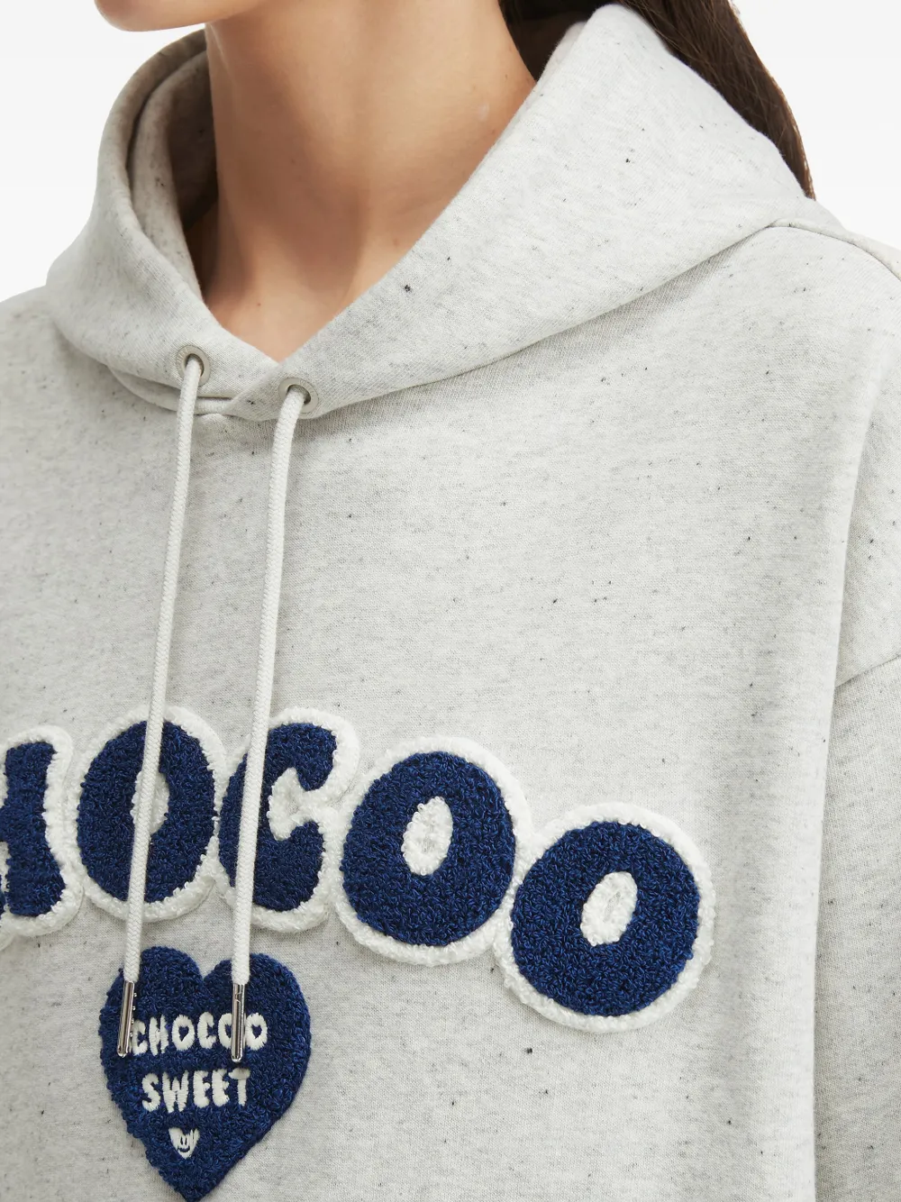 Chocoolate Embroidered-logo Hoodie In Gray