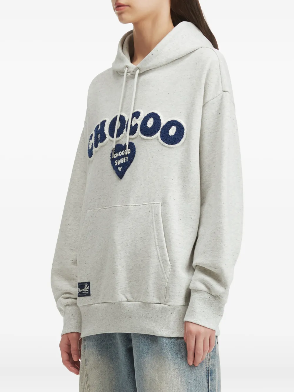 Chocoolate Embroidered-logo Hoodie In Gray