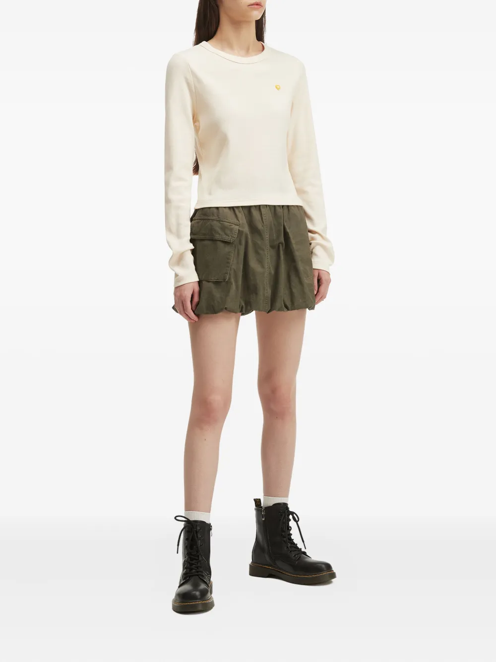 CHOCOOLATE heart-embellished ribbed T-shirt | T-Shirts & Jersey Shirts | Image 2