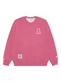 AAPE BY *A BATHING APE® embroidered-logo crew-neck sweatshirt - Pink