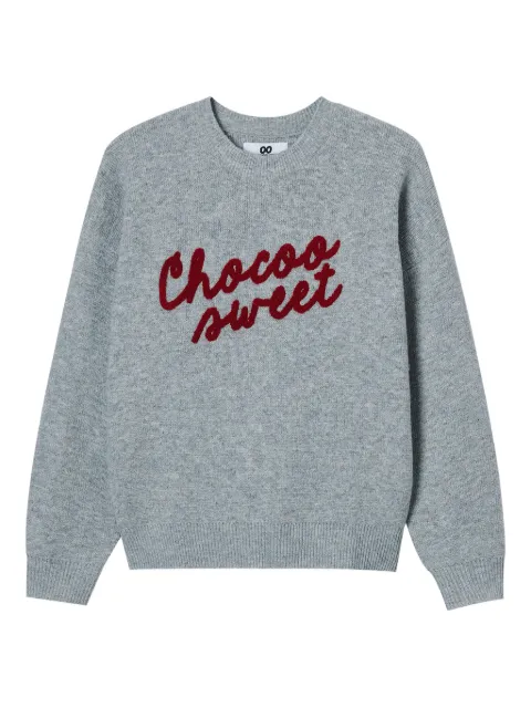 CHOCOOLATE logo-embroidered sweater