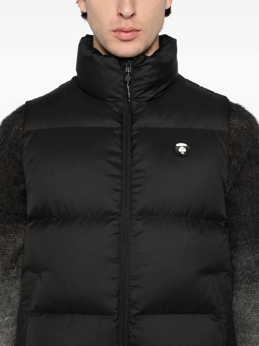 Aape By A Bathing Ape Logo-patch Gilet In Black