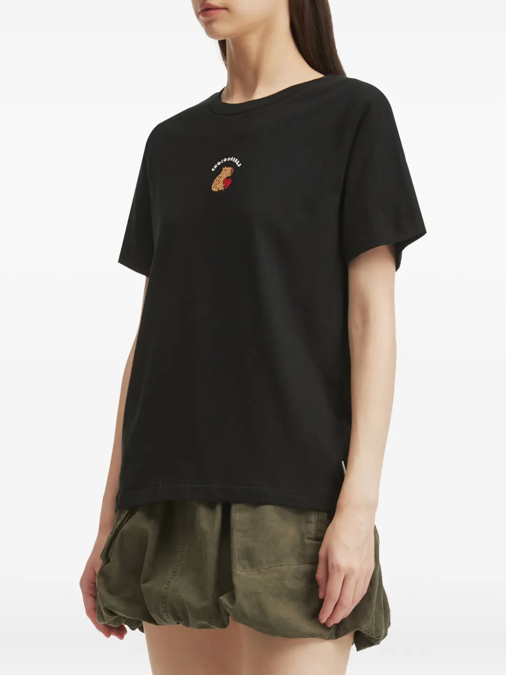 Chocoolate Cotton T-shirt In Black