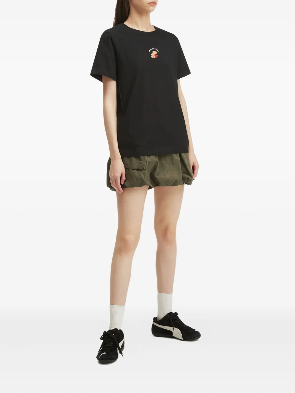 Chocoolate Cotton T-shirt In Black