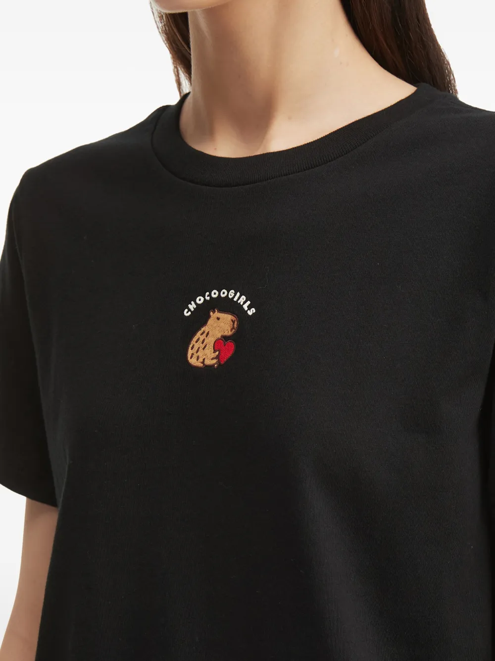 Chocoolate Cotton T-shirt In Black
