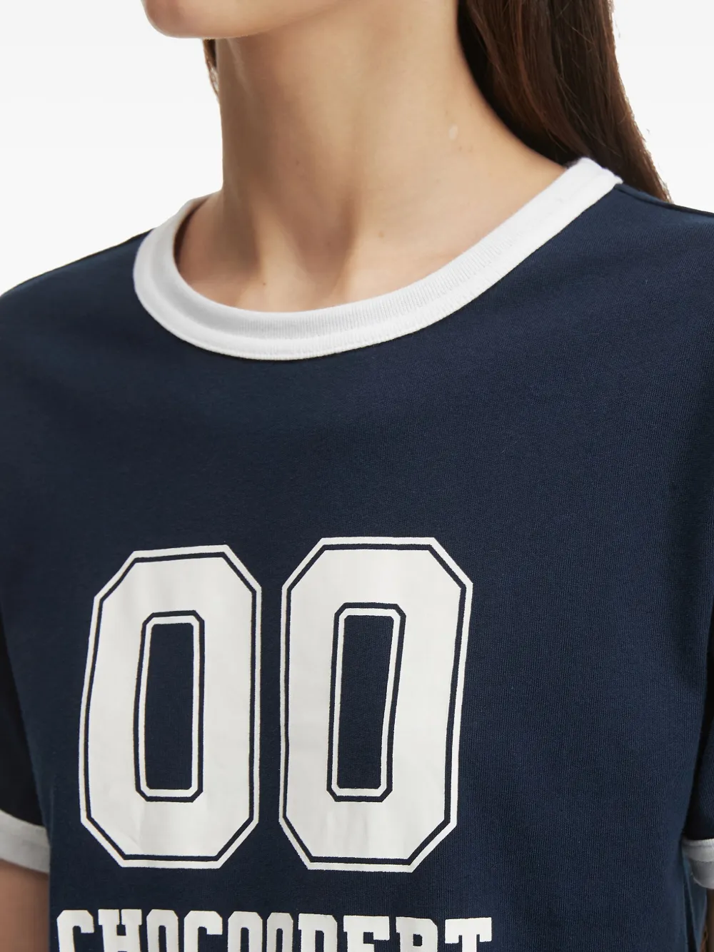 Chocoolate Number-print T-shirt In Black