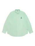 AAPE BY *A BATHING APE® striped logo-embroidered shirt - Green