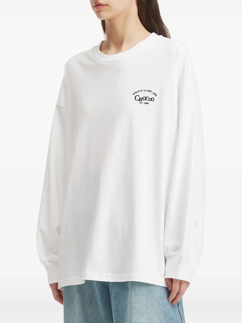 CHOCOOLATE Sweater met borduurwerk Wit