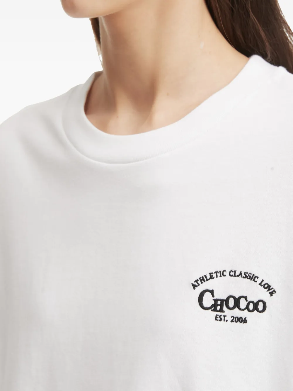 CHOCOOLATE Sweater met borduurwerk Wit