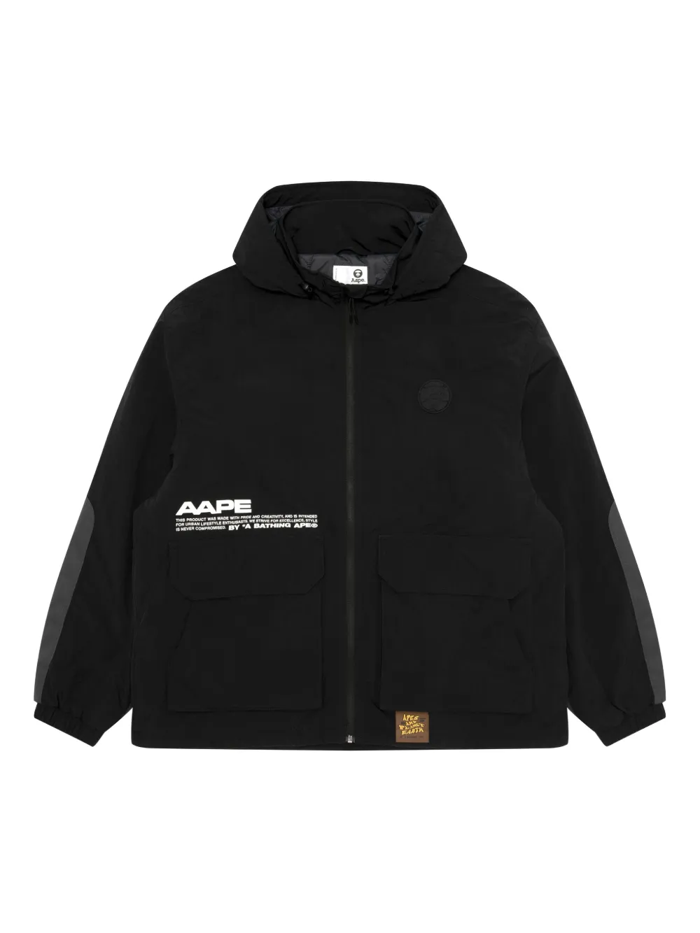 AAPE BY *A BATHING APE contrast-panels jacket Zwart