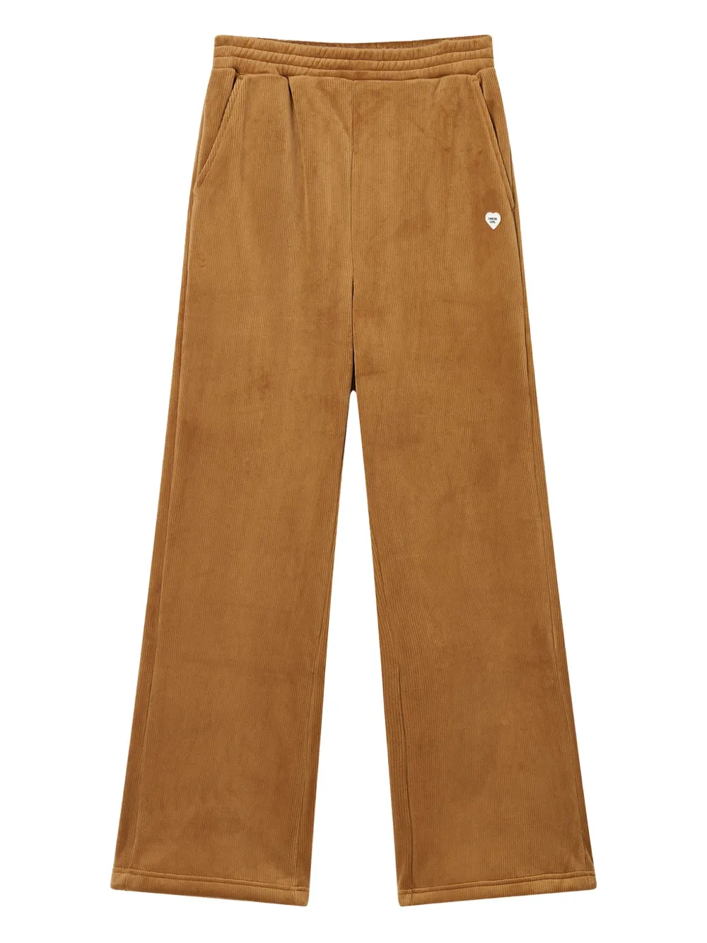 Chocoolate Cord Heart-logo Track Pants In Brown