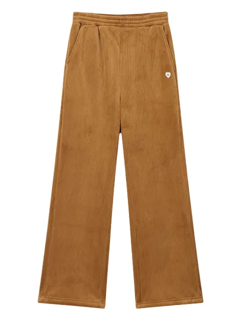 CHOCOOLATE cord heart-logo track pants