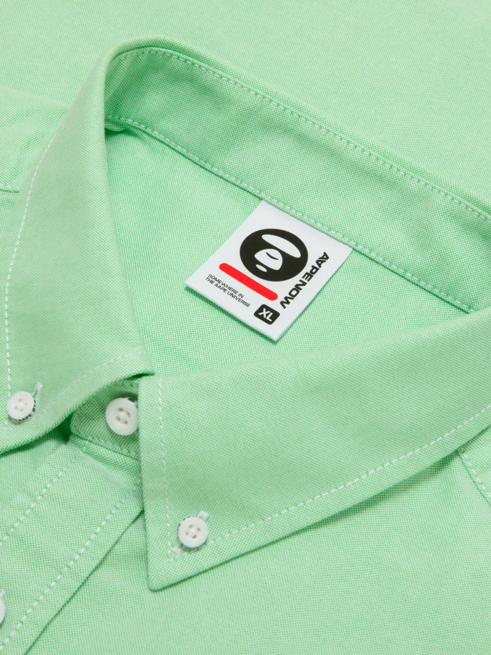 AAPE BY *A BATHING APE logo-embroidered shirt Groen