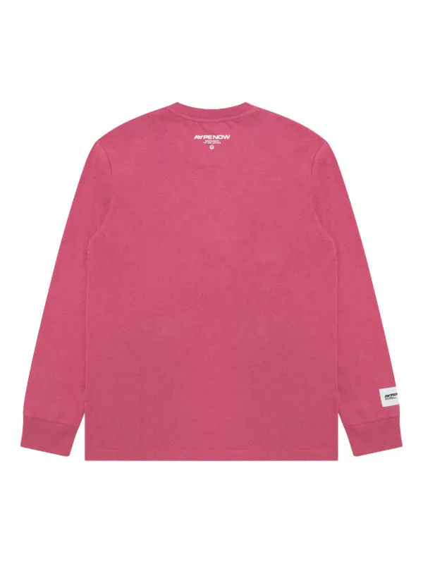 AAPE BY *A BATHING APE® ロゴ ロングTシャツ | ピンク