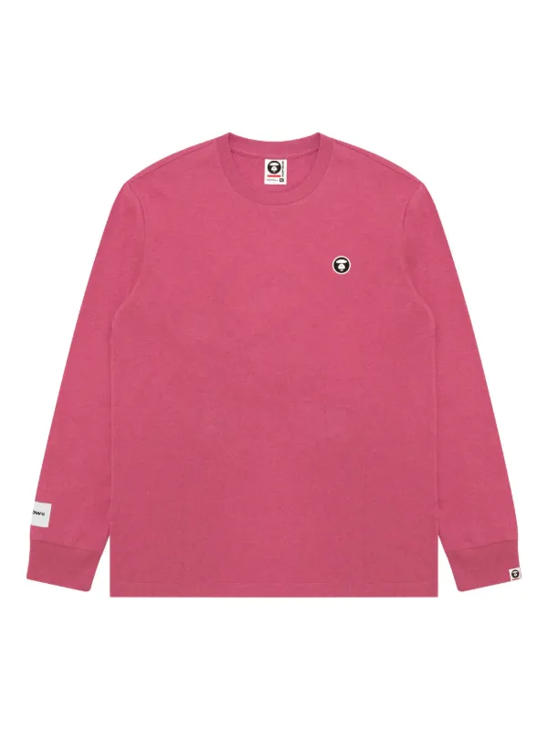 A BATHING APE ピンク ロングスリーブ Tシャツ L アベイシングエイプ A BATHING APE Tシャツ カットソー 長袖