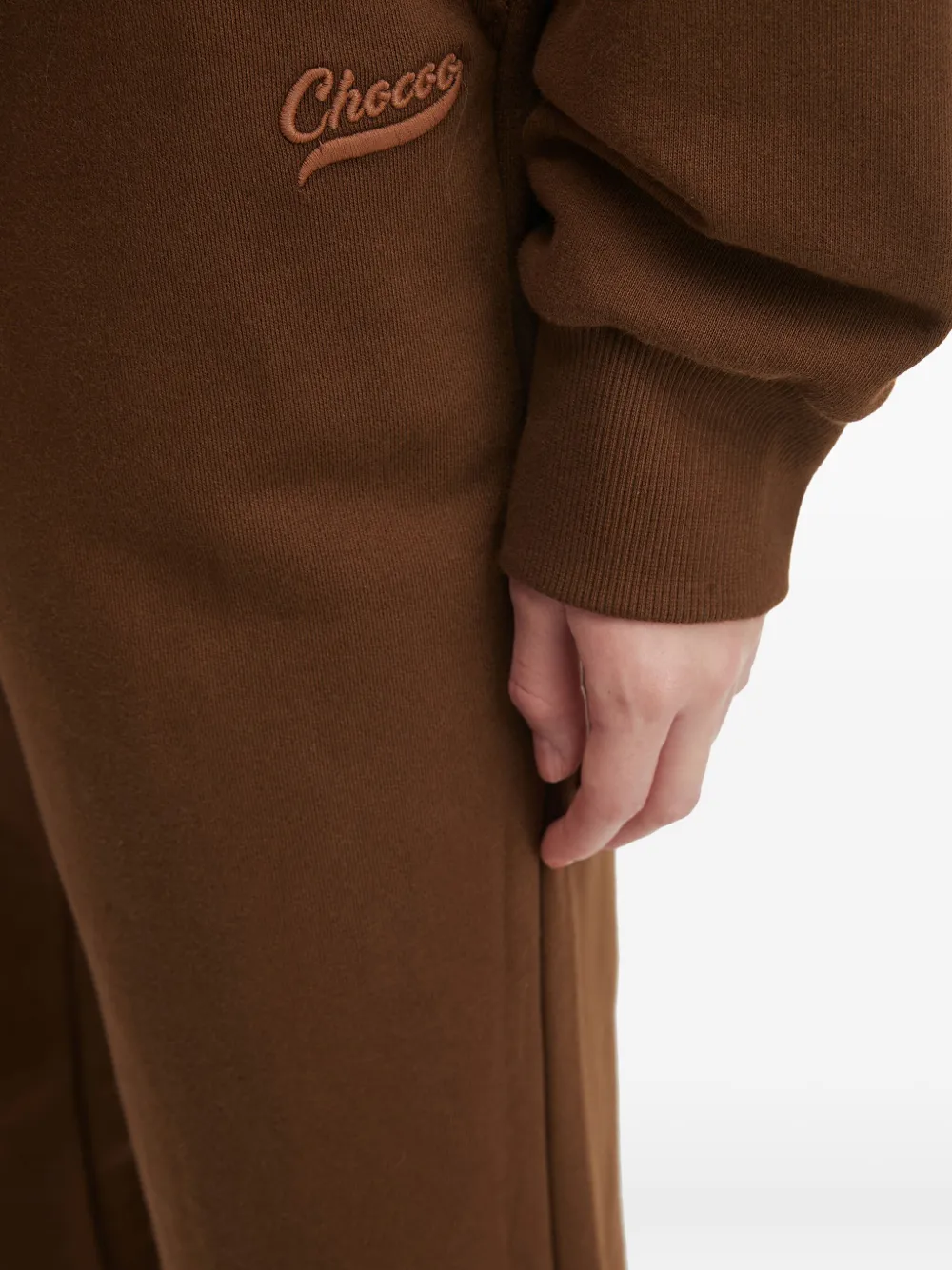 Chocoolate Embroidered-logo Track Pants In Brown