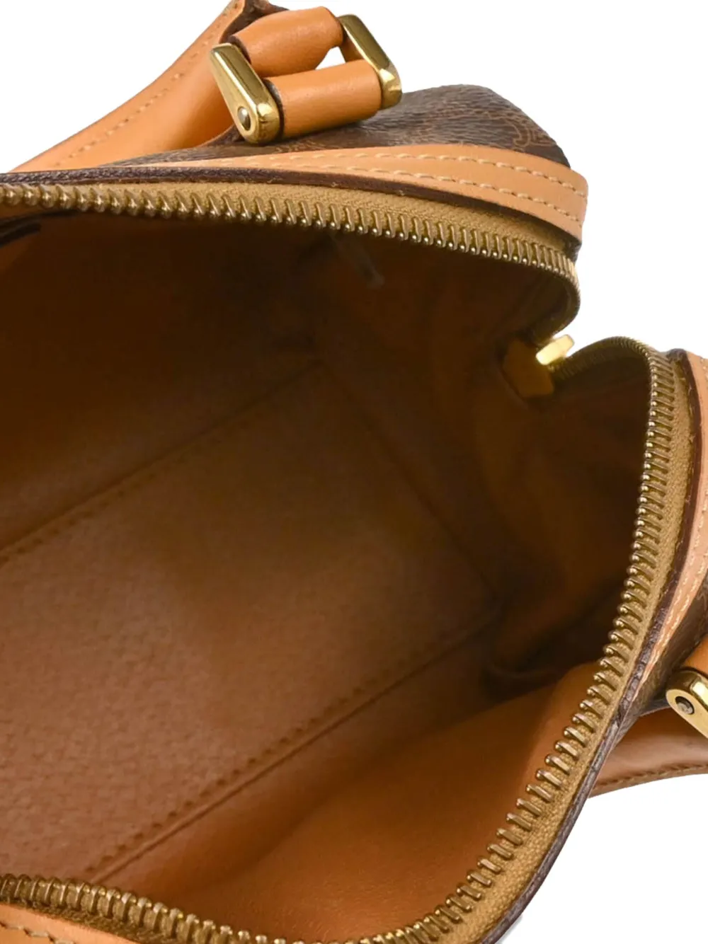 Pre-owned Celine 1990-2000s Macadam-pattern Handbag In Brown