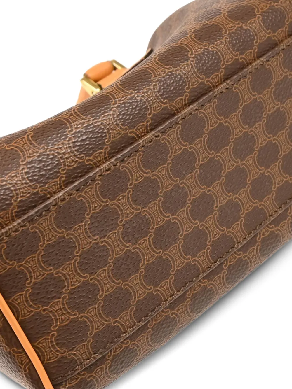 Pre-owned Celine 1990-2000s Macadam-pattern Handbag In Brown