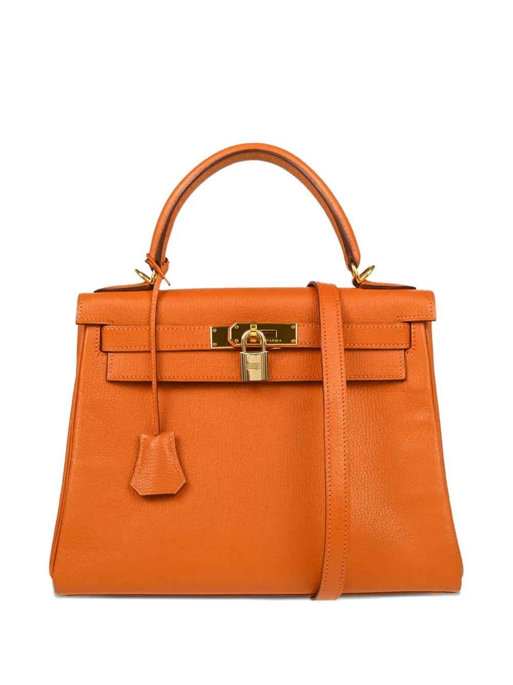 Hermès Pre-Owned 2004 Chevre Kelly 28 handbag | Orange | Image 1