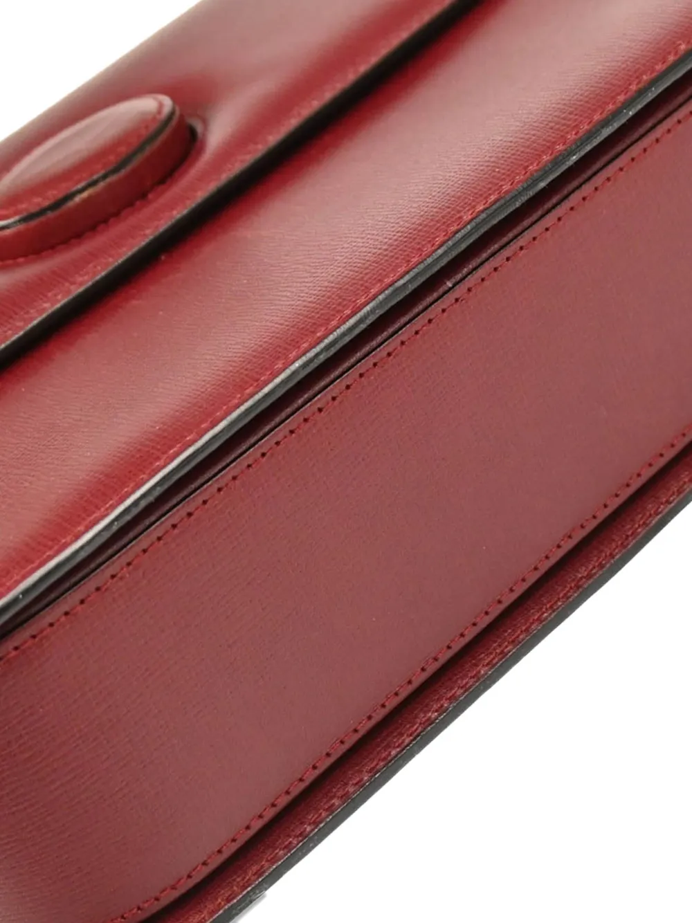 Pre-owned Cartier 1990-2000s Leather Shoulder Bag In Red
