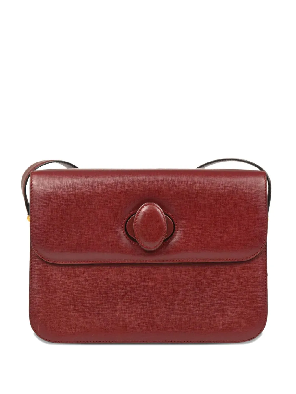 Pre-owned Cartier 1990-2000s Leather Shoulder Bag In Red