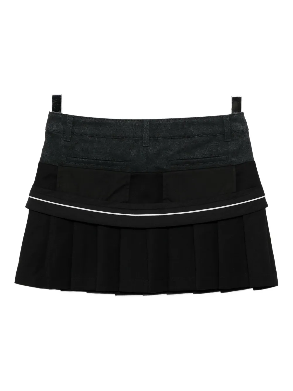 Andersson Bell Black Inside Out Pleats Miniskirt In Black