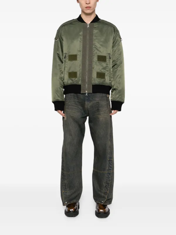 ジャケット・アウター ANDERSSON BELL BOMBER JACKET Andersson Bell Layered Washed Bomber Jacket | Green