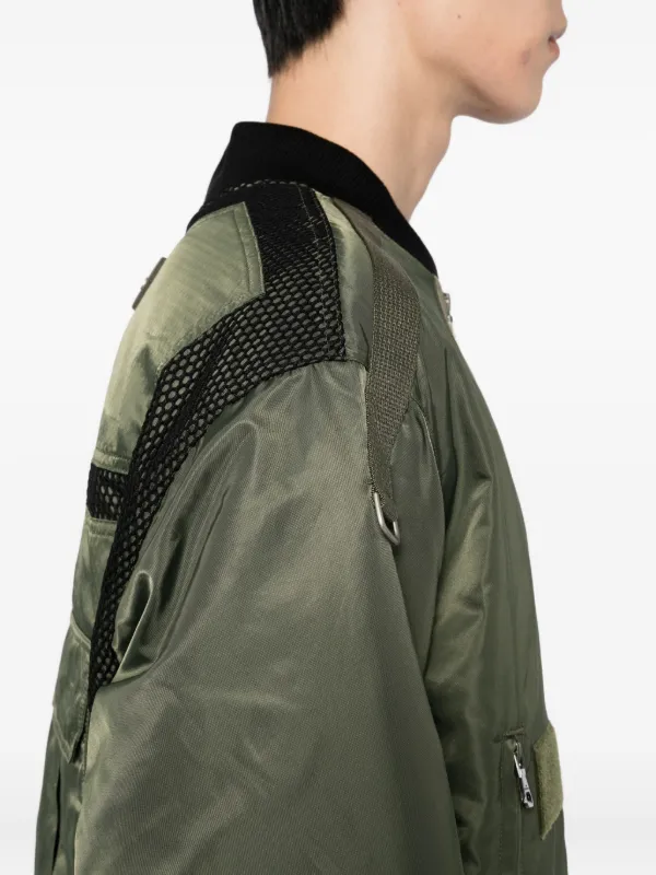 ジャケット・アウター ANDERSSON BELL BOMBER JACKET Flight Layered Washed Bomber Jacket - Khaki Green | UP THERE