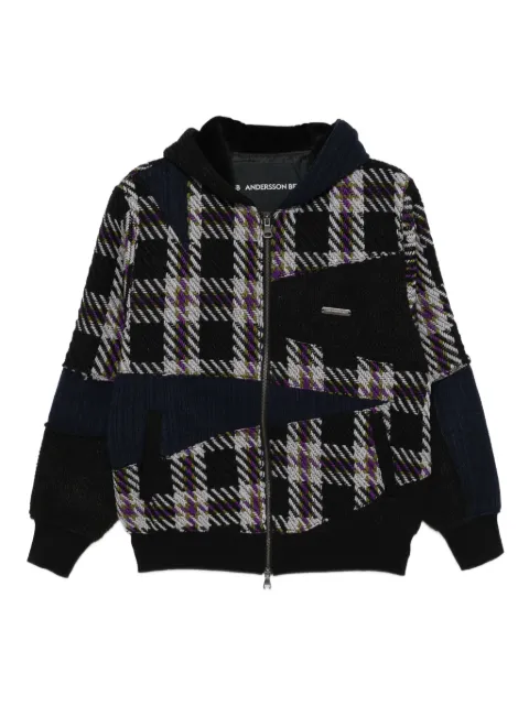 Andersson Bell patchwork hood zip-up jacket
