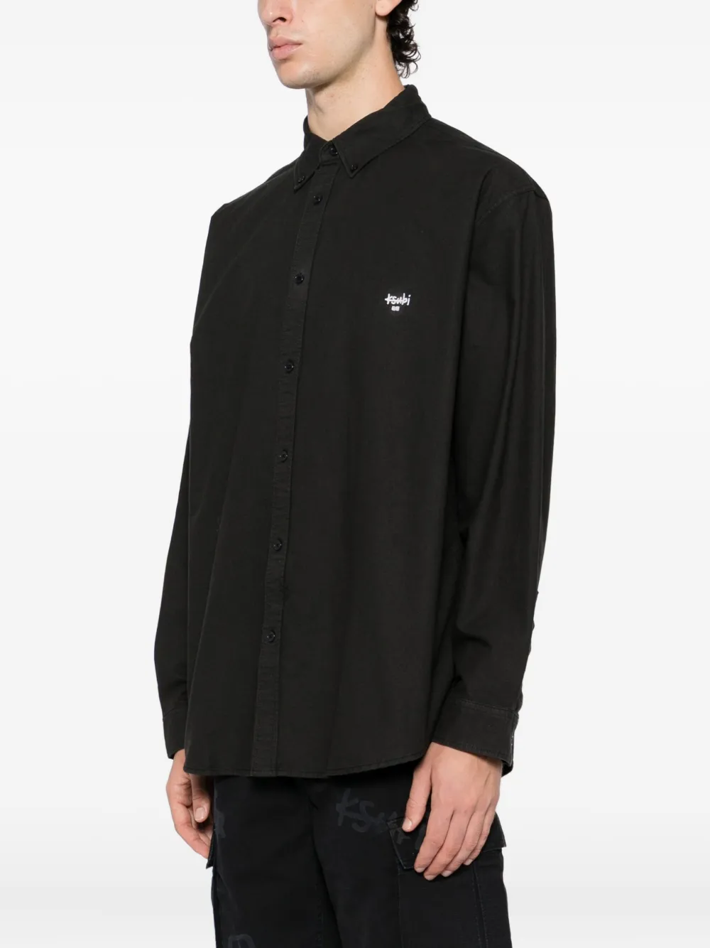 Ksubi Ksignature Button Down Shirt In Black