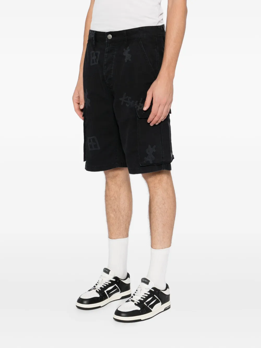 Ksubi Fugitive Cargo Shorts In Black