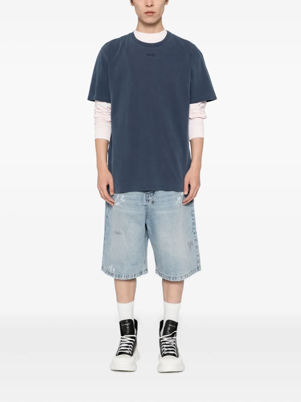 Ksubi Stitch Up T-shirt - Blauw
