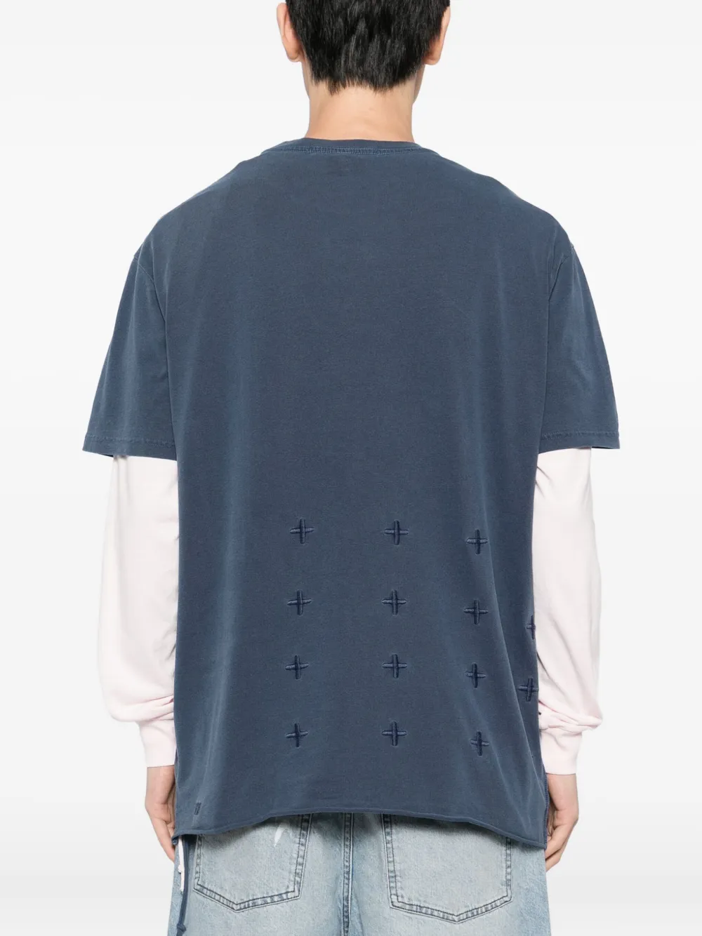 Ksubi Stitch Up T-shirt Blauw