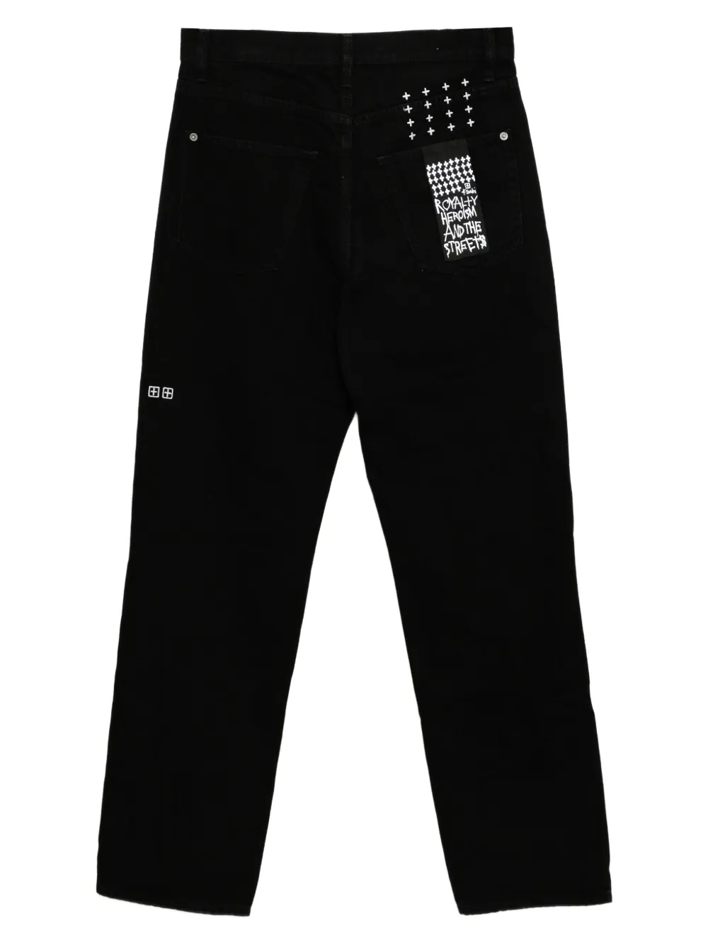 Ksubi Jeans met geborduurde patch - Zwart