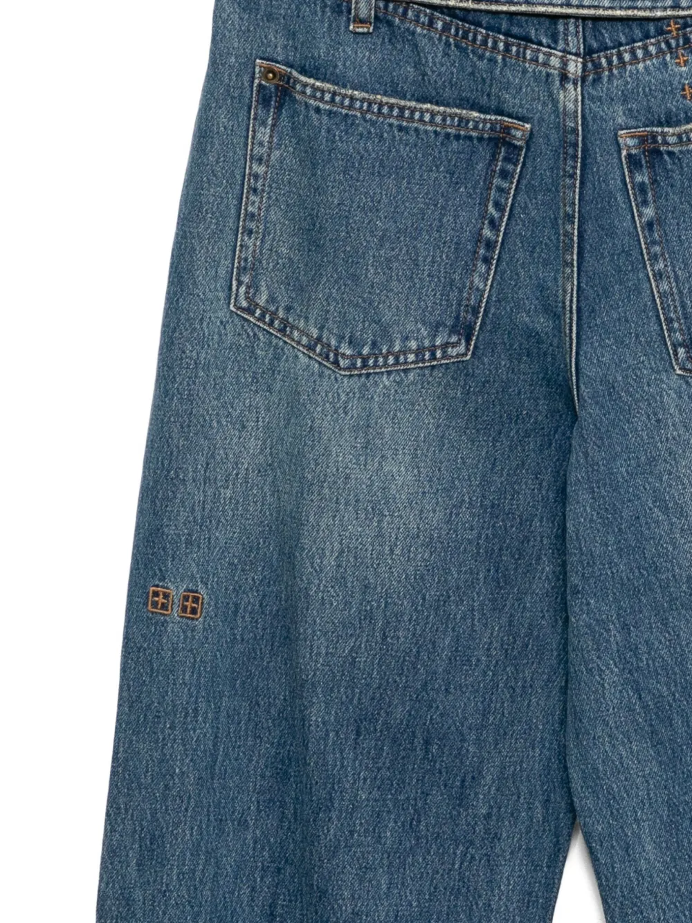 Ksubi Low Rider Flip Aged Jeans In Blue