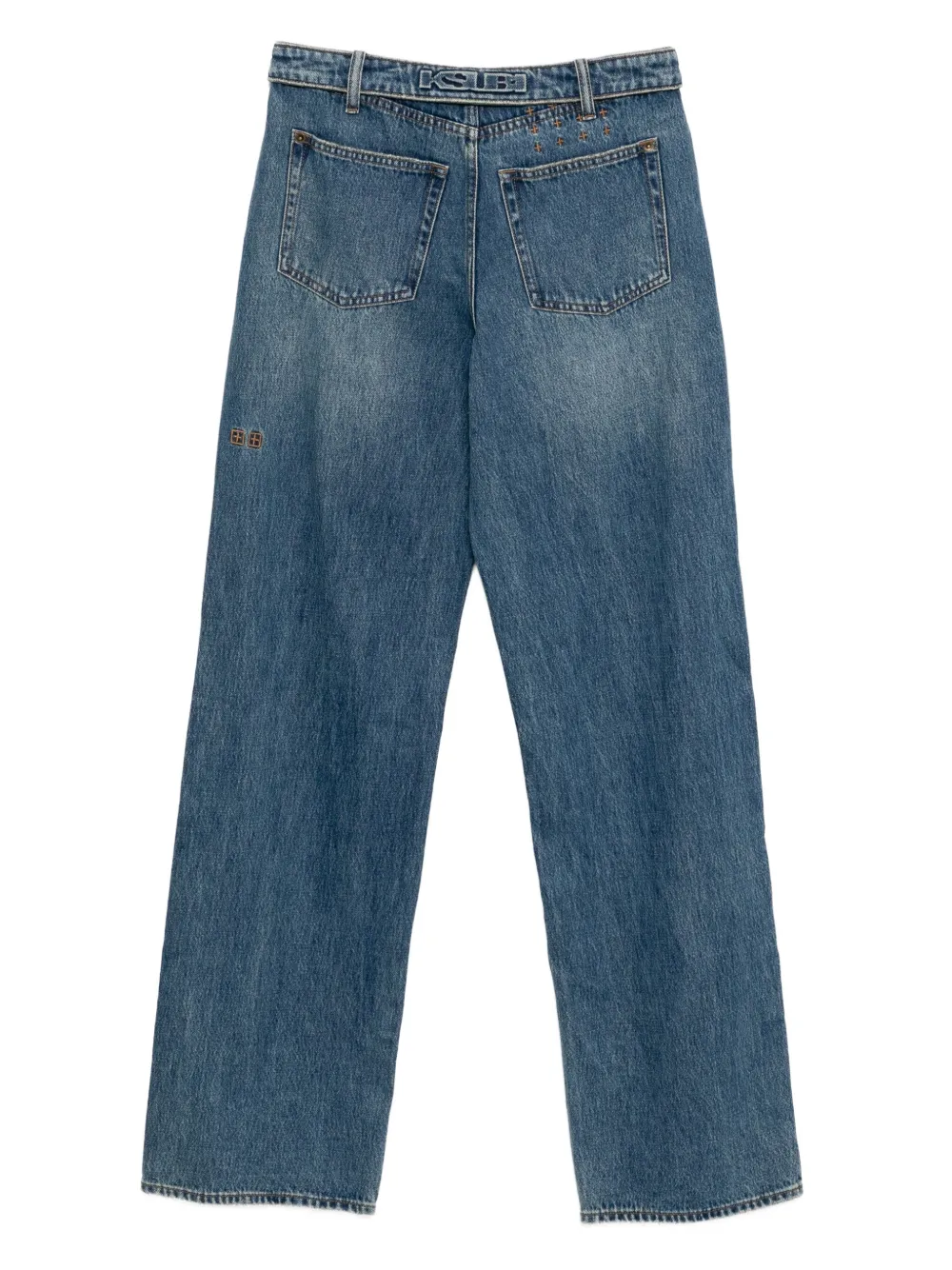 Ksubi Low-waist jeans met verweerd effect - Blauw