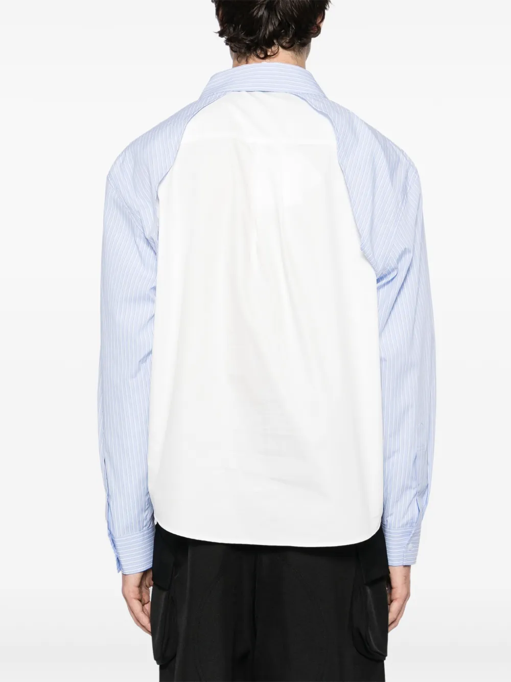 We11 Done Logo-embroidered Shirt In Blue