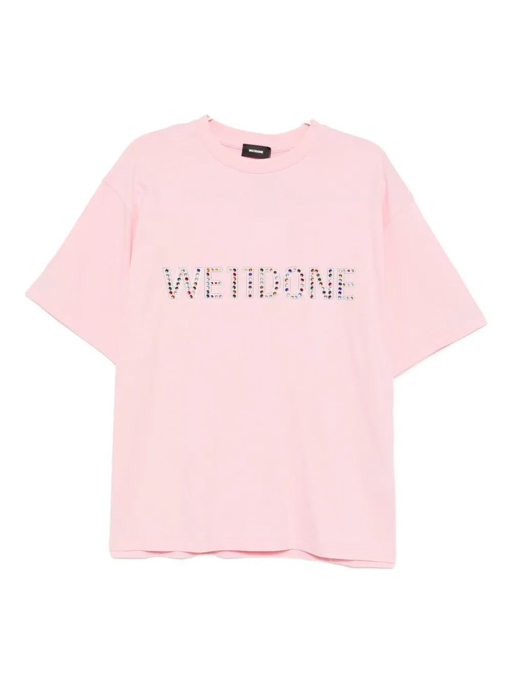 We11 Done Logo-print T-shirt In Pink