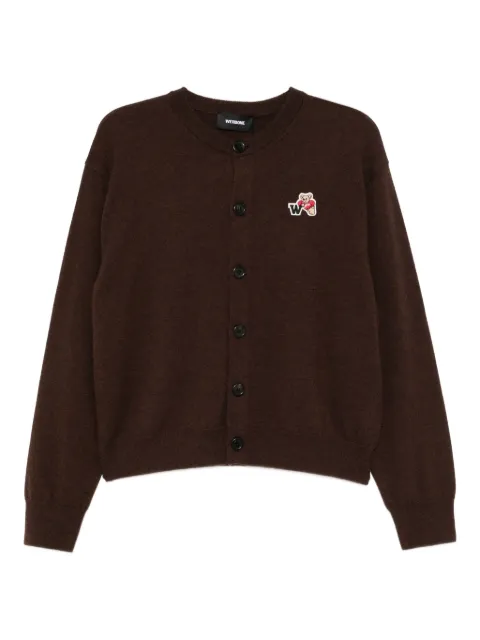 We11done bear-embroidered cardigan