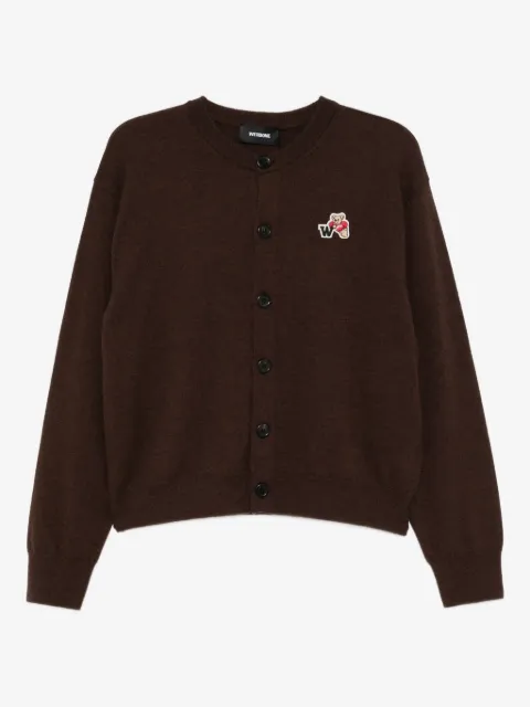 We11done bear-embroidered cardigan