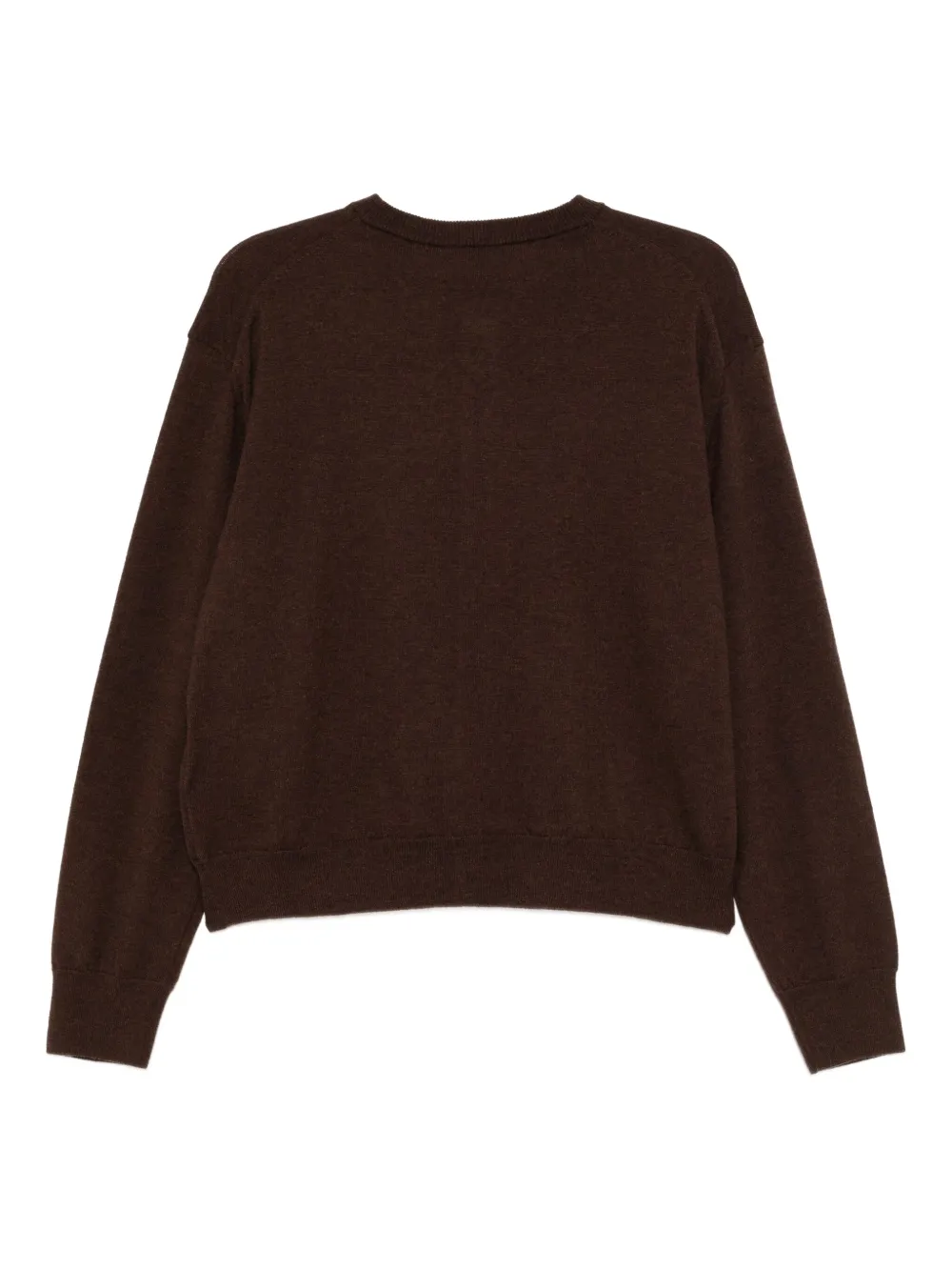 We11 Done Bear-embroidered Cardigan In Brown