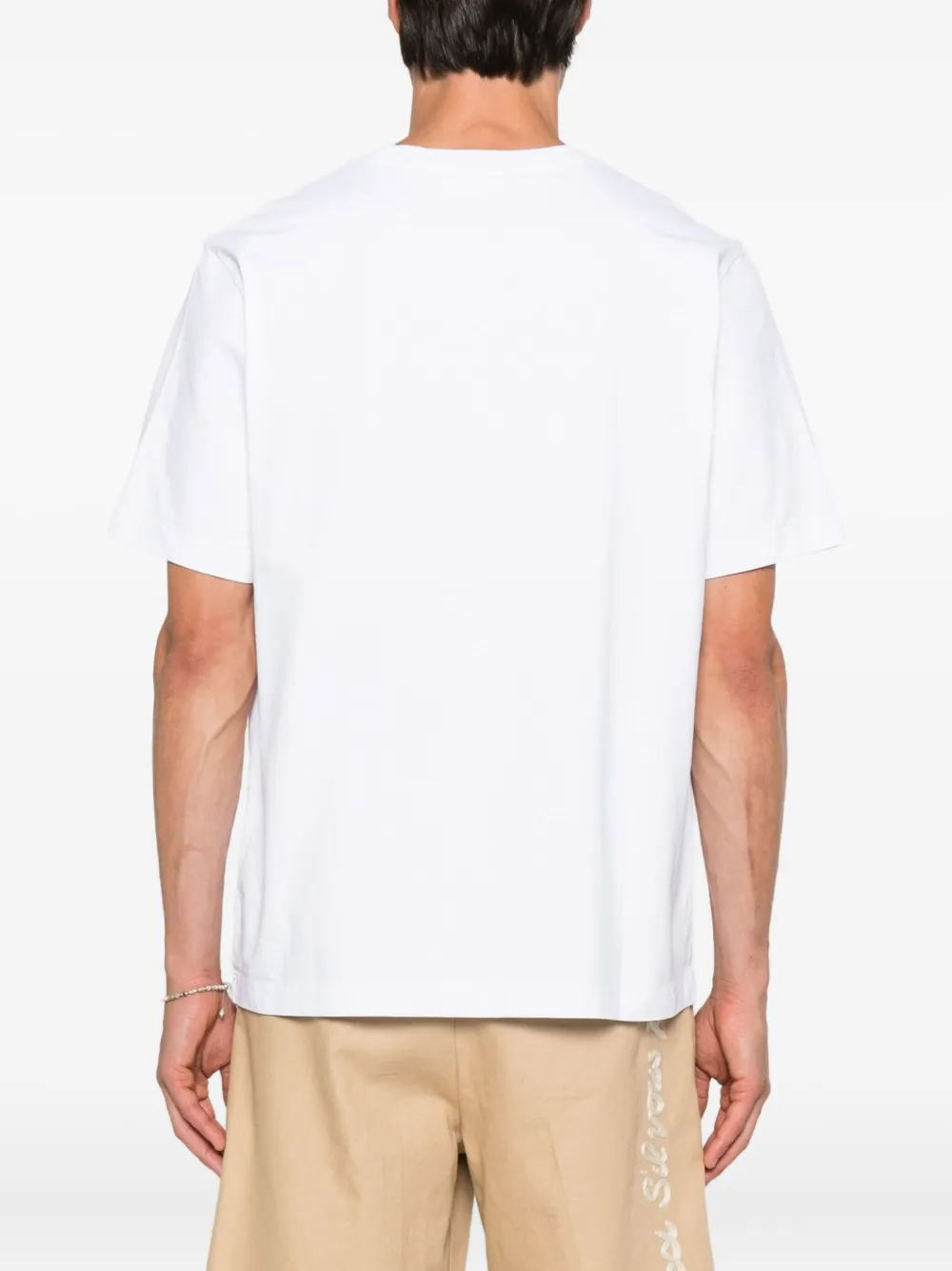 Maison Kitsuné fox-embroidered cotton T-shirt Wit