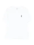 Maison Kitsuné fox-embroidered cotton T-shirt - White