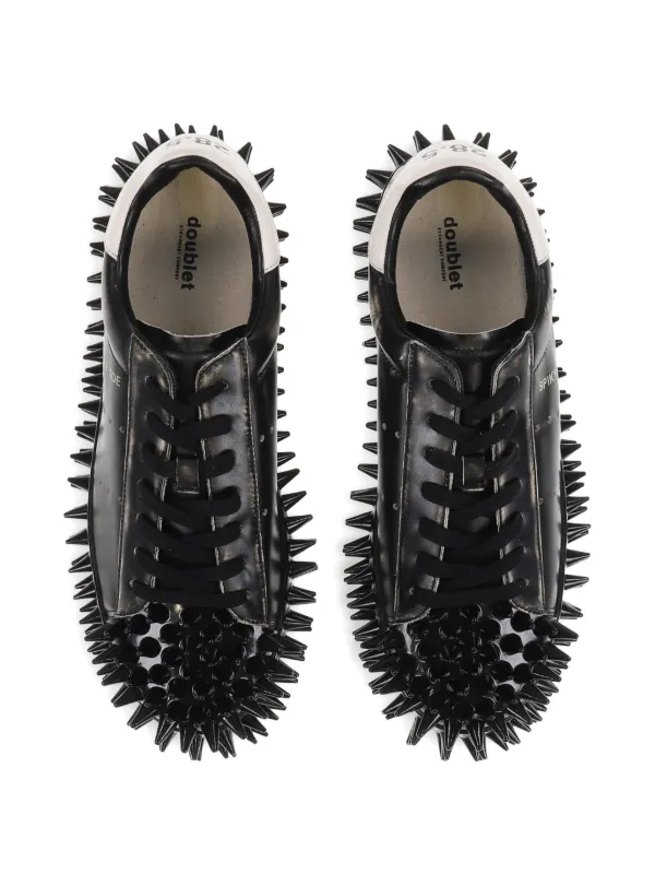 Doublet Spiky Embellished lace-up low-top Sneakers | Black | FARFETCH