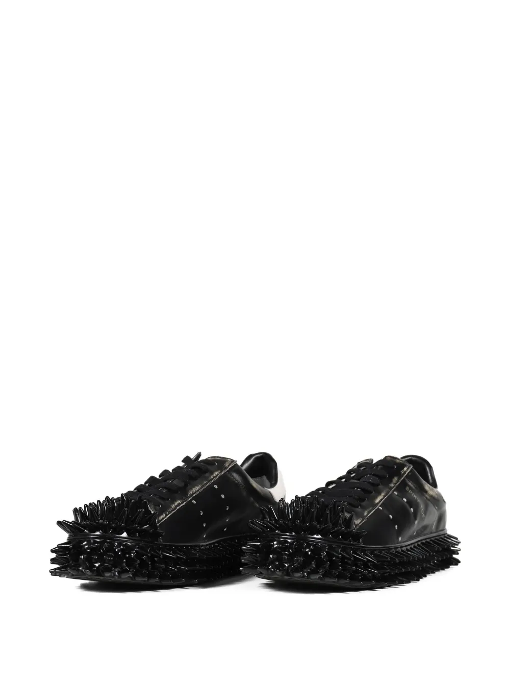 Doublet Spiky embellished lace-up low-top sneakers Black